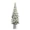 3ft. Unlit Flocked Pine Artificial Christmas Tree in Tin Planter